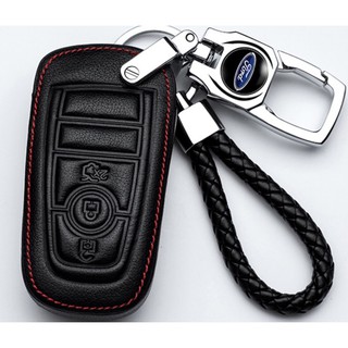 เคสรีโมทซองหนังดำด้ายแดง Ford Everest ,Renger Smart key