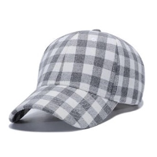 พร้อมส่ง ของแท้ Cocus Pocus Buffalo Check Baseball Cap - Gray/Cream