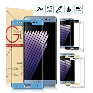 ฟิล์มกระจกนิรภัย เต็มจอ สำหรับ Samsung Galaxy Note FE/ Note Fan edition ขอบสีโค้งเต็มจอ