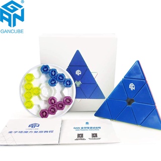 Gan Pyraminx M ลูกบาศก์แม่เหล็ก Pyraminx Speed Cube (Stickerless) Speed Magic Cube