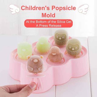 ที่ทำไอติม ซิลิโคน แม่พิมพ์ไอติม รูปสัตว์ *พร้อมส่ง* ที่ทำไอติมน่ารัก silicone popsicle mold ของเล่นเด็ก เสริมพัฒนาการ