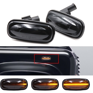 Niscarda หลอดไฟไดนามิก LED สีเหลืองอําพัน สําหรับ Land Rover Discovery 2 1999-2004 Defender Freelander 1 2002-2005 2 ชิ้น