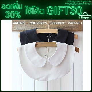 【โค้ด GIFT30 ลด 30%】ผ้าชีฟองผู้หญิงครึ่งเสื้อตุ๊กตาปกคอเสื้อเชิ้ตเสื้อปลอมปลอม