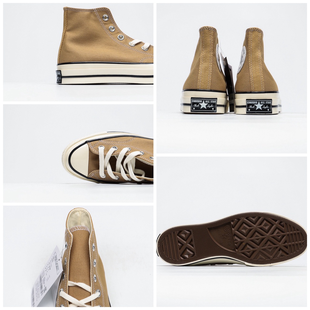 Conv 1970S รองเท้าผ้าใบรองเท้ายางรองเท้าสําหรับผู้ชายรองเท้าผู้หญิงสีกากี High Low