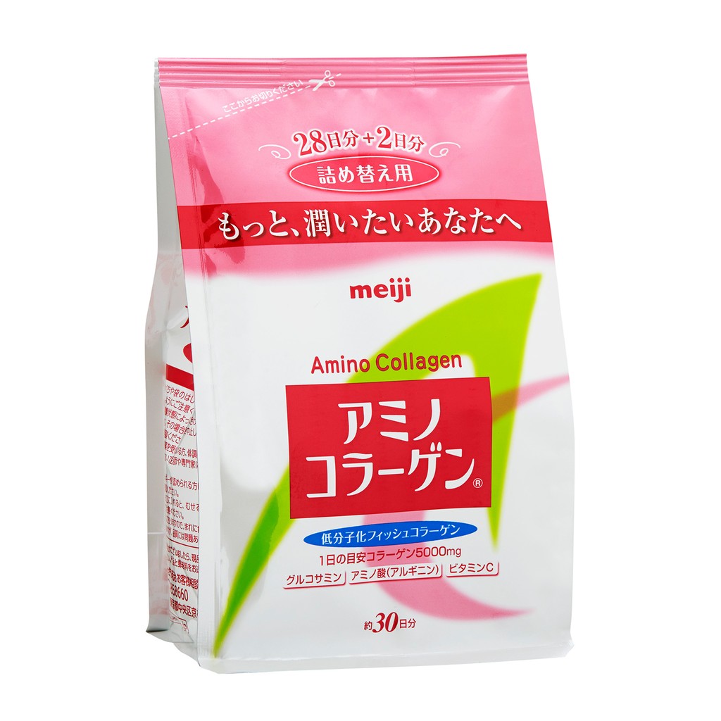 Refill Meiji Amino Collagen 5000mg 30 วัน (214g) ถูกที่สุดจำนวนจำกัด