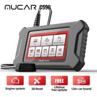 Mucar CS90 เครื่องสแกนเนอร์ obd2 28 รีเซ็ตระบบ ECM obd2 ฟังก์ชั่น อ่านโค้ดได้ตลอดชีวิต เครื่องมือวิเคราะห์รถยนต์