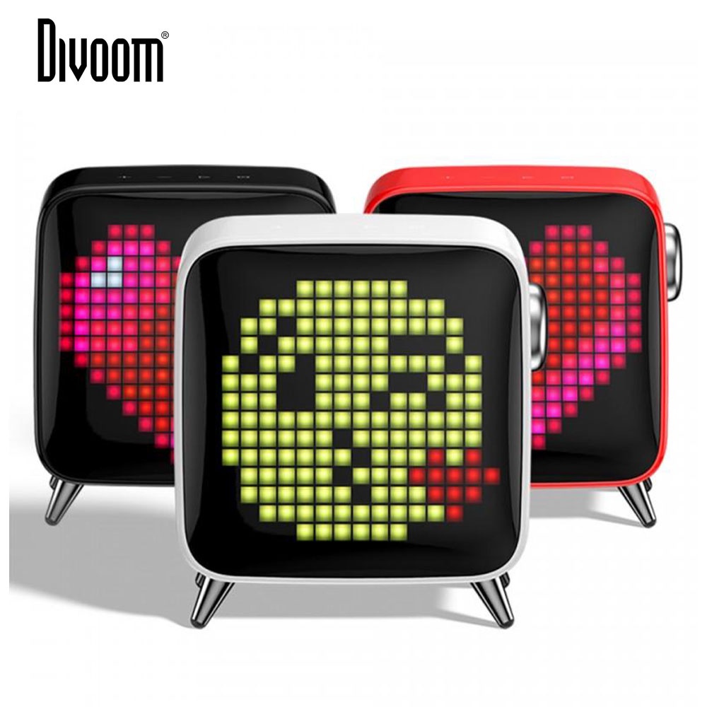 Divoom Pixel TIVOO-MAX ลำโพงไร้สายบลูทูธ หน้าจอขนาดใหญ่ ตกแต่งหน้าจอด้วยลาย Pixel เคลื่อนไหว ใช้งานต