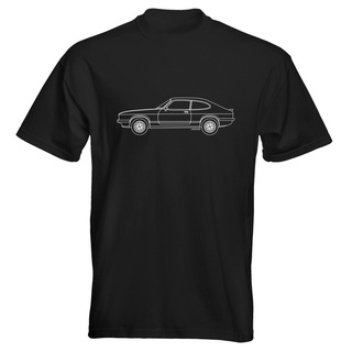 【100% cotton】เสื้อยืดผ้าฝ้าย พิมพ์ลาย Veloci S Classic Ford Capri Mk3 1980S Blueprint Outline Fc01 สําหรับผู้ชาย ET56W