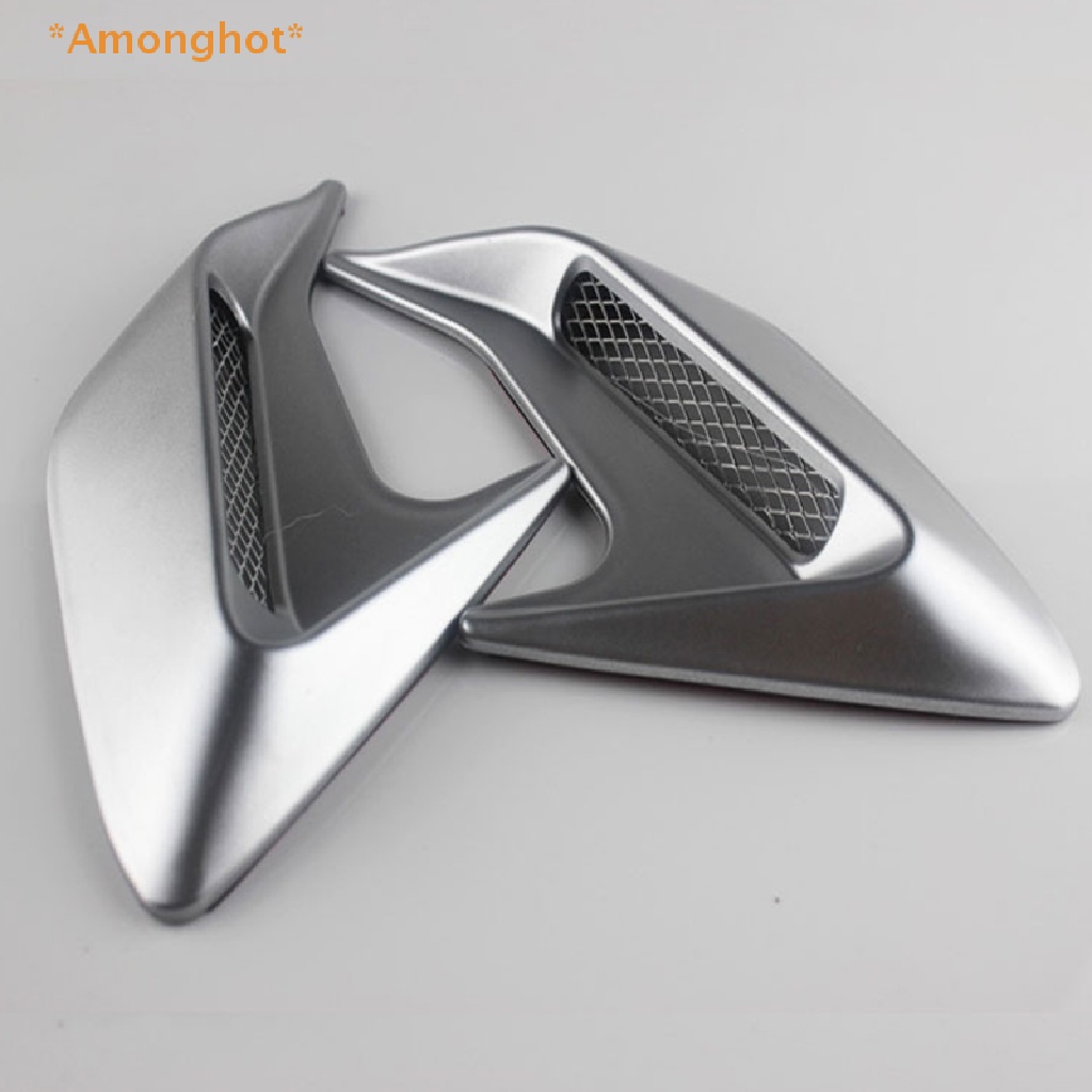 Amonghot> สติกเกอร์ฉลาม 3D สําหรับติดตกแต่งช่องแอร์รถยนต์ 2 ชิ้น