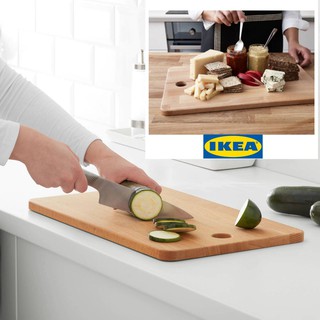 IKEA เขียง ขนาด 45x28 ซม. เขียงไม้ อิเกีย ใช้เป็น ถาดไม้ ถาดเสิร์ฟอาหาร ประเภท ชีส เนื้อปรุงสุก ผลไม้ ได้ เขียงขนาดใหญ่