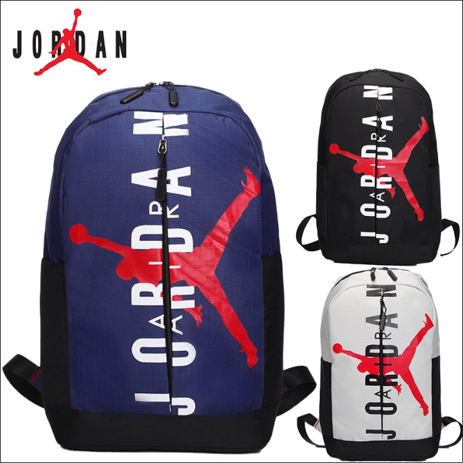 [ของแท้ 100%] กระเป๋าเป้บาสเก็ตบอลผู้ชายและผู้หญิง AJ Jordan กระเป๋าเดินทางความจุขนาดใหญ่กระเป๋าเป้ NIKE