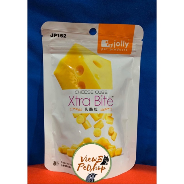 [Jolly] ชีสอัดเม็ด ขนาด 100 กรัม Cheese cube (JP152) สำหรับสัตว์เลี้ยงขนาดเล็ก EXP : 9/10/2025