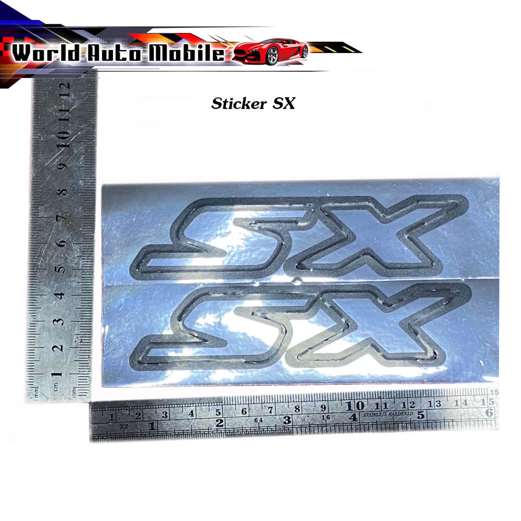 สติ๊กเกอร์ SX ติดรถ isuzu d-max Sticker SX ติดข้างแก้ม สติ๊กเกอร์ 2ชิ้น isuzu d-max 2004-2010 มีบริก