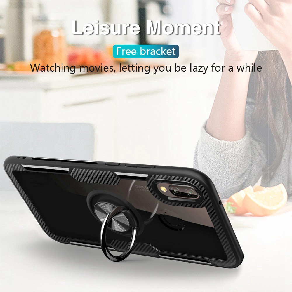 Vivo X21 V9 NEX A NEX S X23 Symphony Ultra-Thin Stand Holder Finger Ring Clear Phone Case เคสโทรศัพท์มือถือติดรถยนต์ #8