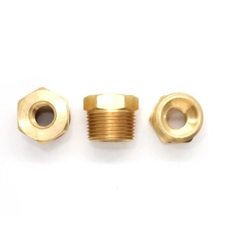 3220 ข้อลดเหลี่ยม (เกลียว NPT)(ขนาดเล็ก 1 หุน - 4 หุน) ต่อตรง ข้อต่อทองเหลือง เครื่องชงกาแฟ