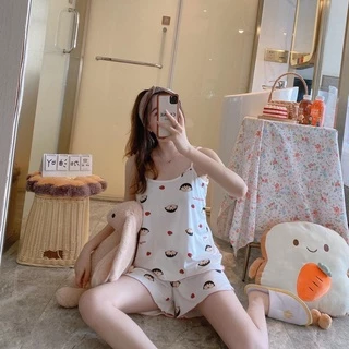 ชุดนอนมินิมอล รหัสQB00 เสื้อ+กางเกง