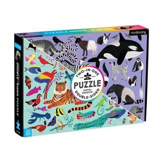 Animal Kingdom 100 Piece Double-Sided Puzzle จิ๊กซอว์ 100 ชิ้น ที่ต่อเล่นได้ 2 ฝั่ง