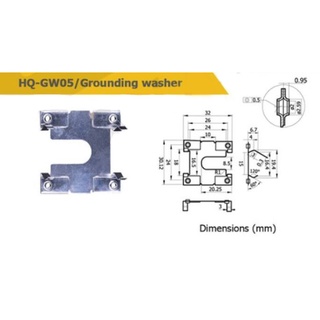 อุปกรณ์จับยึดแผงโซล่าเซลล์ HQ-GW05 / Grounding washer