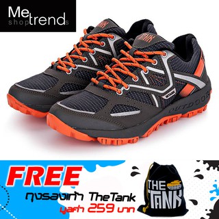 รองเท้ากีฬา รองเท้าผ้าใบ The Tank รุ่น GP5 (GREY) ดีไซน์สวย น้ำหนักเบา แถมฟรีถุงผ้า The Tank มูลค่า 259 บาท 1 ใบ