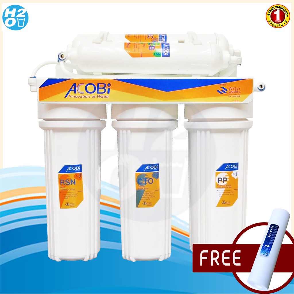 Acobi Treatton Unipure เครื่องกรองน้ำ 5 ขั้นตอน ฟรี ไส้กรองน้ำ PP อีก1ชิ้น ส่งในไทย คู่มือภาษาไทย  กรองน้ำได้มาตราฐาน