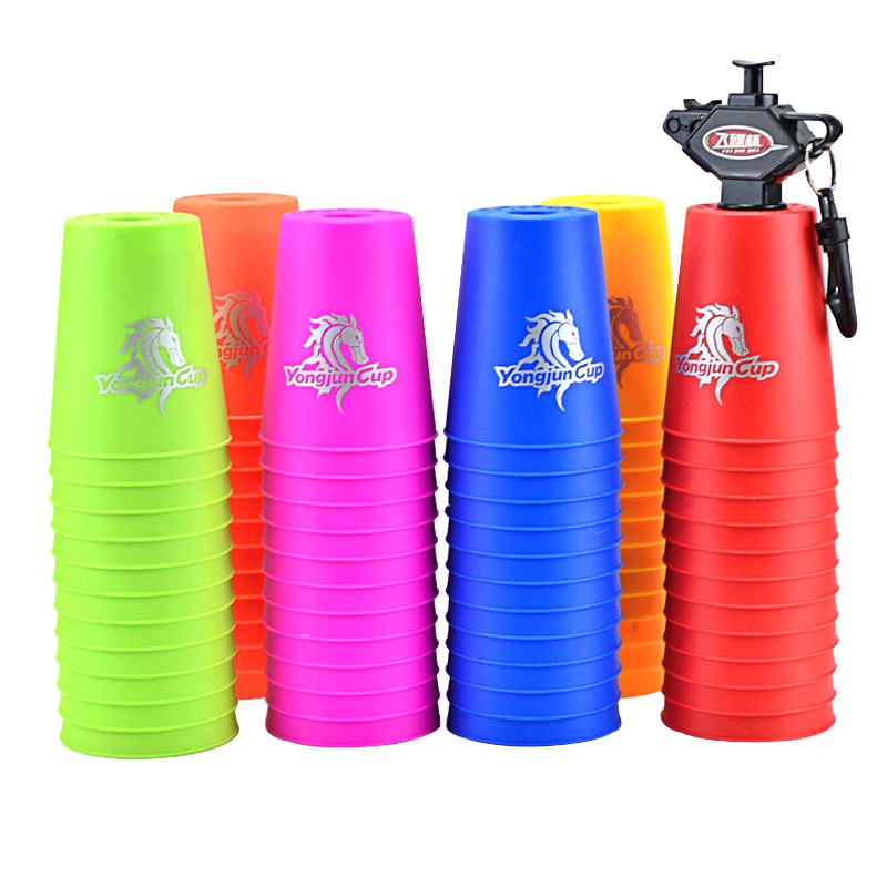 Flying stack cup speed stack cup การแข่งขันเด็กพิเศษนักเรียนอนุบาลการแข่งขันของเล่นเพื่อการศึกษาของข