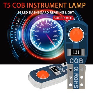 ใหม่ แผงแดชบอร์ดรถยนต์ T5 Led 2 ดวง SMD COB 12V DC สีขาว 10 ชิ้น