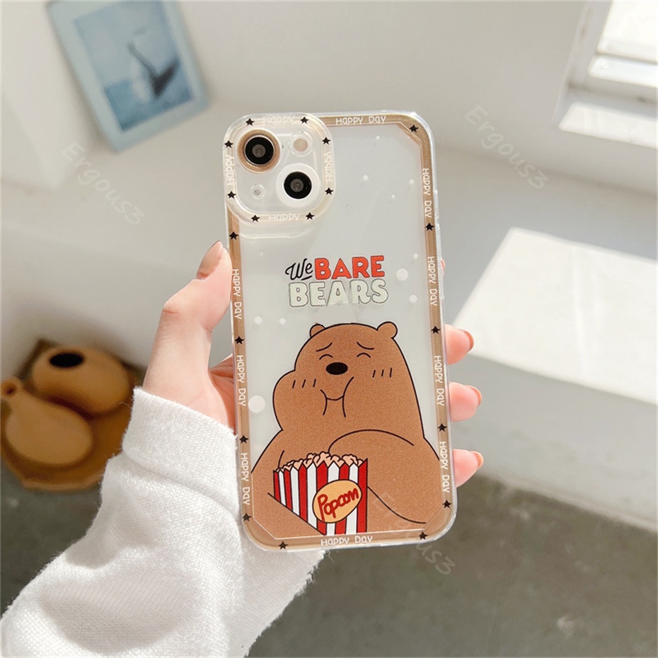 เคสโทรศัพท์มือถือ ลายการ์ตูน We Bare Bears สําหรับ iPhone 13 12 11 Pro ...
