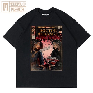 เสื้อยืด พิมพ์ลายการ์ตูน DOCTOR STRANGE DR COMIC MARVEL SPIDERMAN WANDAVISION สีดํา สําหรับผู้ชาย และผู้หญิงS-5XL