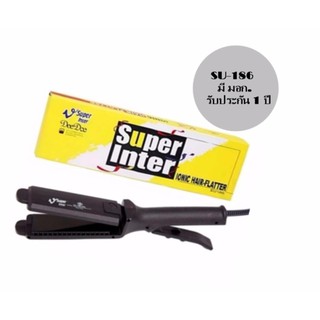 Super V Inter Ionic hair-flatter เครื่องหนีบผม รุ่น SU 186  (สีดำ)