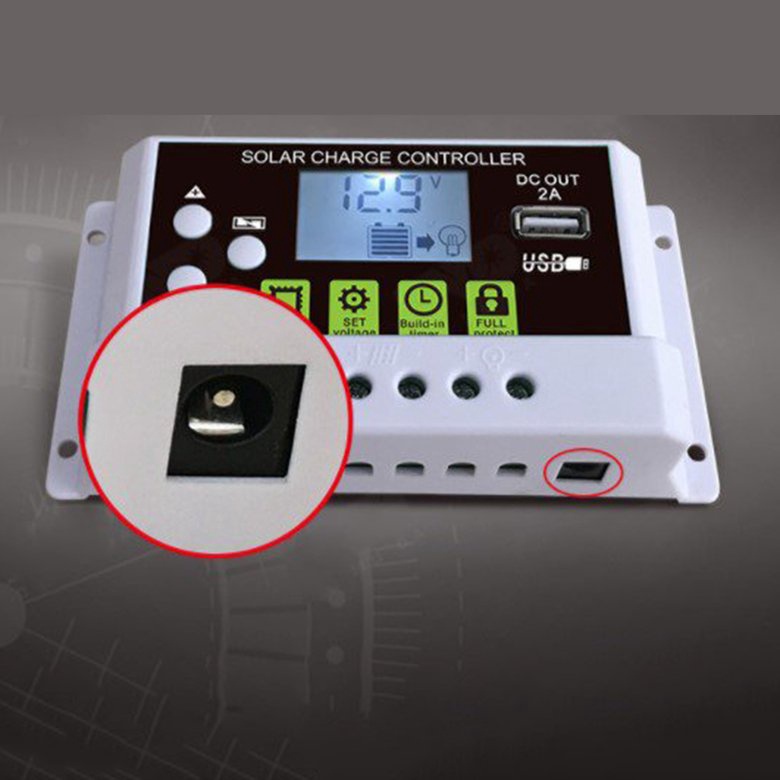 ▨۩☽☺10A 12V/24V Solar Charge Controller Switch LCD Display for Lithium Battery