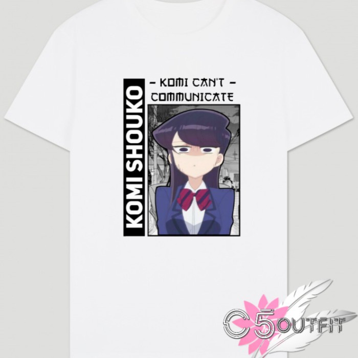 KOMI CANT COMMUNICATE KOMI TAKET COMBED 30S เสื้อยืดอนิเมะ