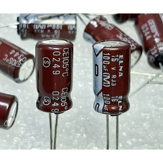 Elna RJ3 100uf 16v ( แพ็ค 10ตัว) capacitor ตัวเก็บประจุ คาปาซิเตอร์