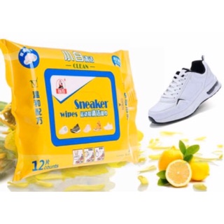 Sneaker wipes ผ้าเช็ดทำความสะอาดรองเท้า (12แผ่น/ห่อ)