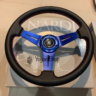 Yoyae พวงมาลัยรถยนต์ NARDI สีน้ำเงิน 13.5นิ้ว