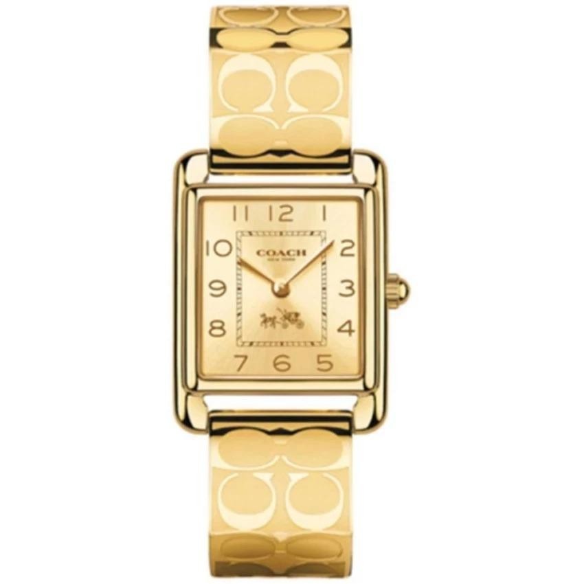 MK COACH Womens Page Bangle Watch Gold/Gold Plated Watch coach 14502160