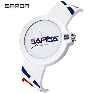 Sanda Pioneer นาฬิกาข้อมือควอทซ์ลําลอง กันน้ํา สีพื้น เรียบง่าย 3201-8