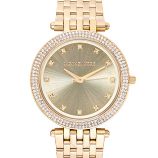 Michael Kors Ladies Gold-Tone Stainless Steel Crystal Watch MK3216  39mm