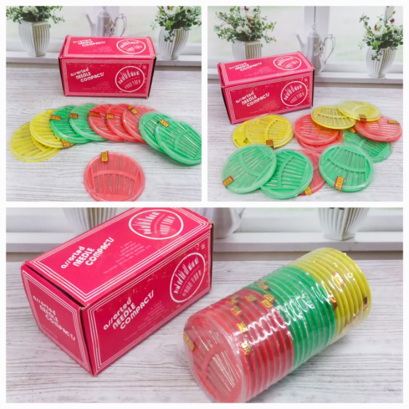 SEWING NEEDLES 24 ชิ้นซองจาน NEEDLES ROUND MICA PACKAGING WHOLESALE