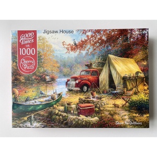 พร้อมส่ง-จิ๊กซอว์ ภาพวาดวิวแคมป์🏕Share the outdoors แบรนด์ Cherry Pazzi jigsaw puzzle 1000 ชิ้น