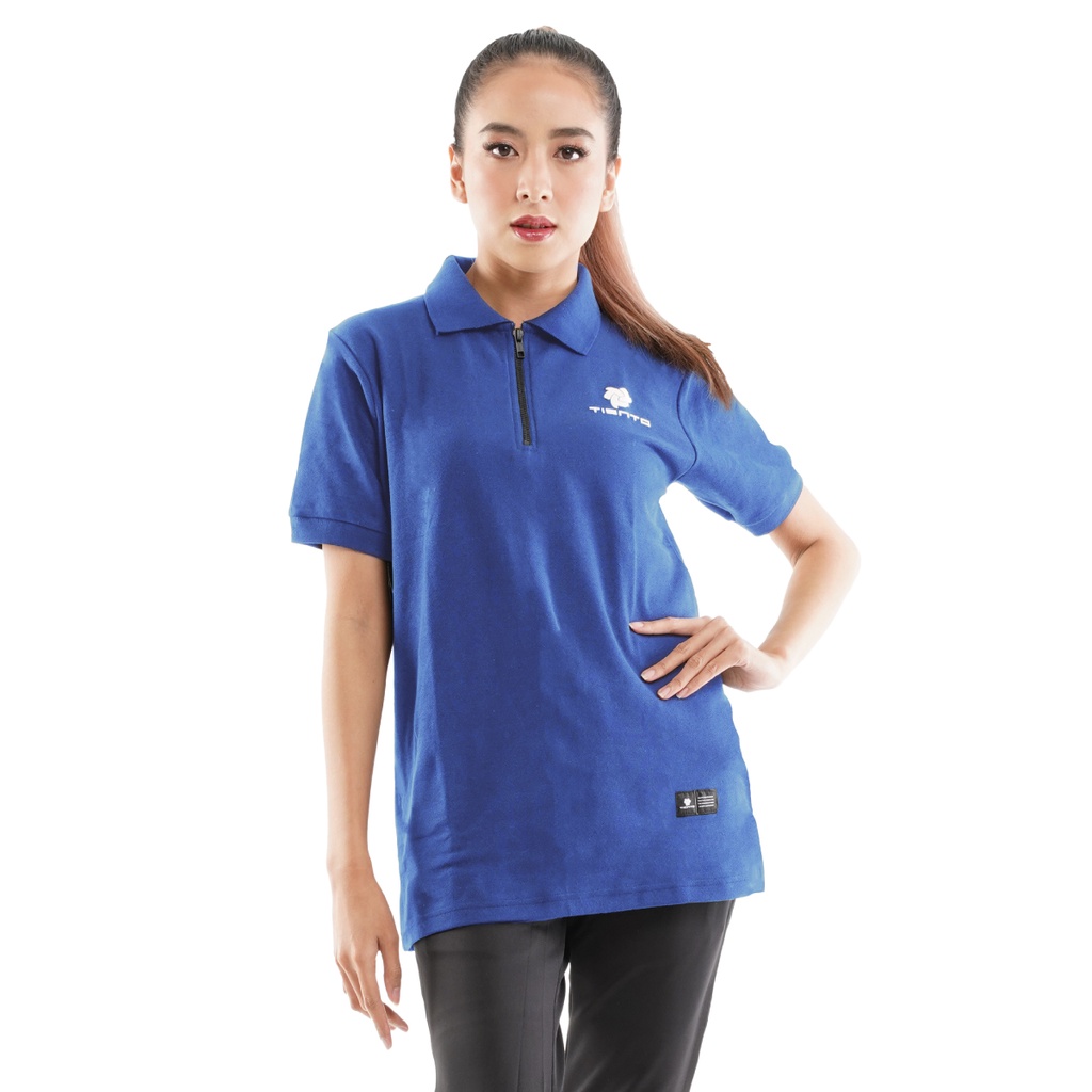 T Storage เสื้อโปโล True Basic HDC เสื้อเทนนิสซิปคอปกแขนสั้นเสื้อผ้าผู้หญิง