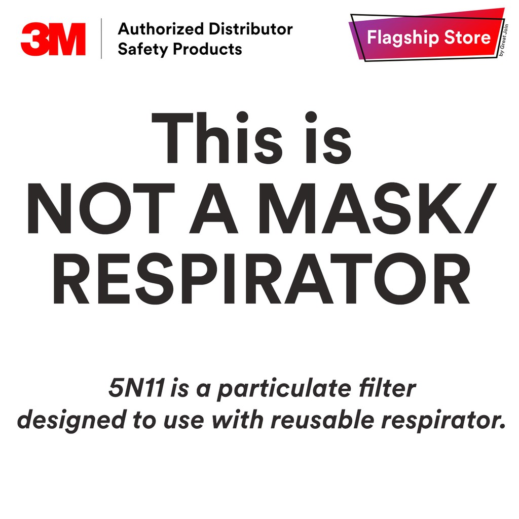 3M 5N11 N95 Particulate Filter สําหรับ 3M 6200/6502QL/7502 (1 คู่/แพ็ค)