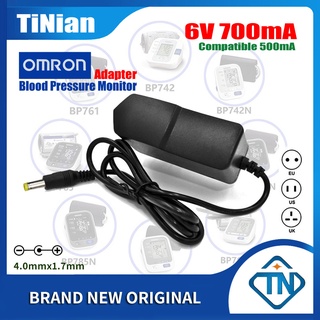 อะแดปเตอร์พาวเวอร์ 6V AC DC สําหรับเครื่องวัดความดันโลหิต Omron M2 Basic HEM-7116-E8(V) HEM-7120-E MX2 Basic HEM-742-E2