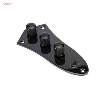 Super Black Prewired Loaded Guitar Control Plate Fr Fender Jazz Bass Parts Replacement