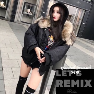 Korea overcoat bomber jacket ผ้ากันลม ตัวนี้ใส่แล้วอุ่นมากค่าา มาพร้อมกับขนเฟอสีสวยในตัว