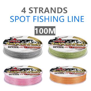 Ashconfish สาย PE ถัก4 เส้น ยาว 100เมตร Dyneema สาย PE X4 สายเบ็ดตกปลา เส้นจุดที่มองไม่เห็น