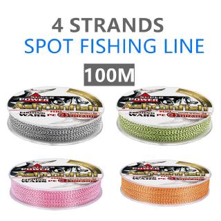 Ashconfish สาย PE ถัก4 เส้น ยาว 100เมตร Dyneema สาย PE X4 สายเบ็ดตกปลา เส้นจุดที่มองไม่เห็น