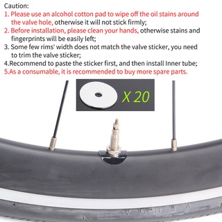 Domybestshop RISK 20x Mountain Bike Presta Valve Sticker Air Nozzle Glue Pad Tube Tire Gasket