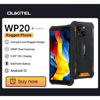 Oukitel WP20 Rugged Smartphone 5.93" HD+ 4G+32G 6300 mAh Android 12 Mobile Phone 20M Quad Core Cell phone