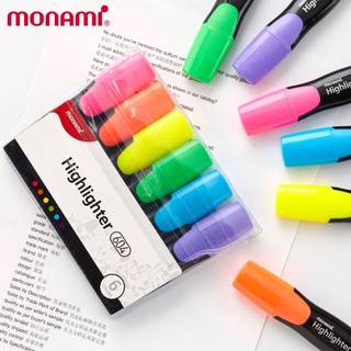 Monami ชุดปากกาเน้นข้อความ Highlighter 604 สีสะท้อนแสง