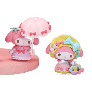 Tea Party Series Mymelody Afternoon Blind Box ของเล่น Action Figure อะนิเมะตกแต่งน่ารัก Kawaii Surprise กระเป๋าวันเกิด G